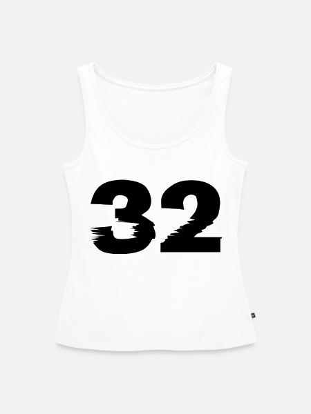 32 Zahl - Frauen Premium Organic Tank Top - Weiß