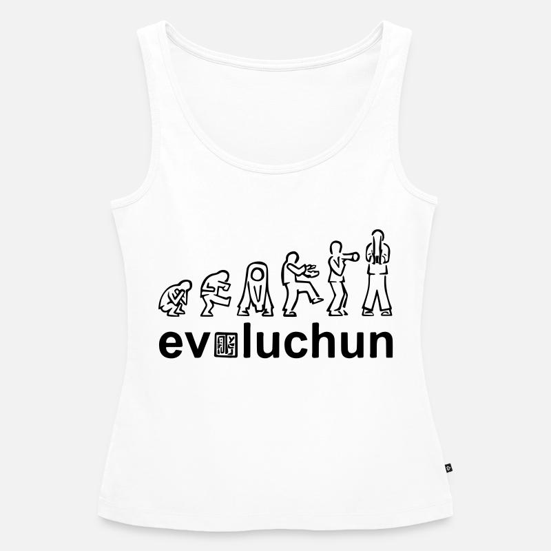 evolution of wing chun forms - Frauen Premium Organic Tank Top - Weiß