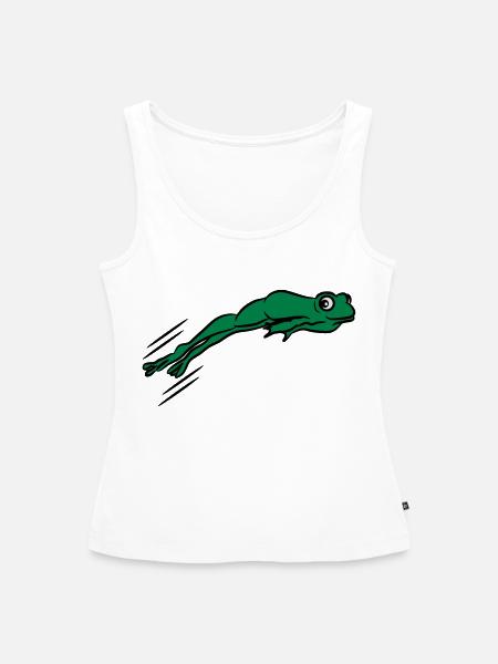 Frosch springen - Frauen Premium Organic Tank Top - Weiß