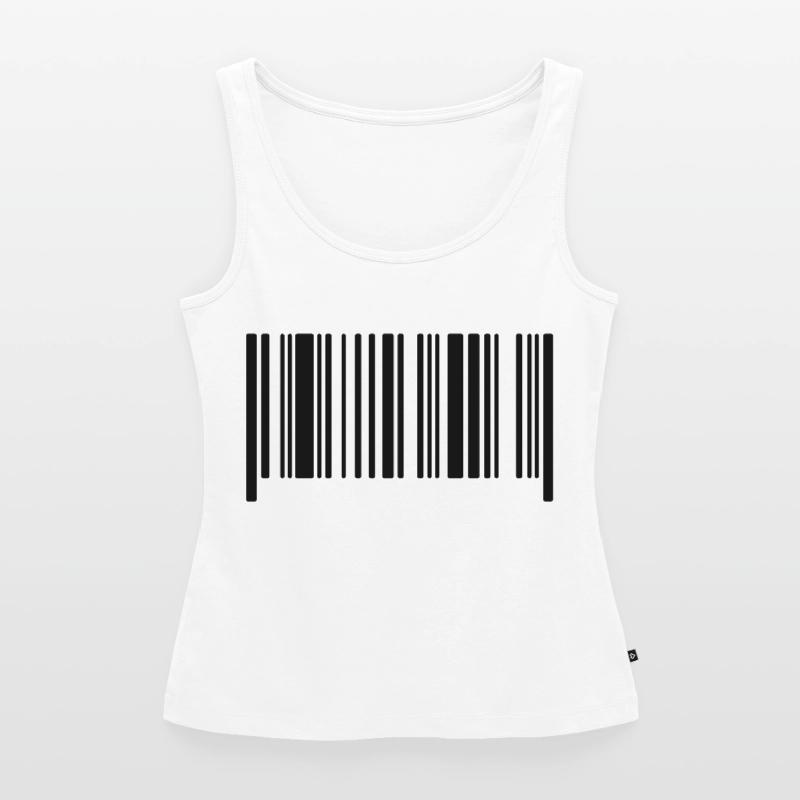 Barcode ohne Text leer Code Strichcode Vorlage Frauen Premium Organic Tank Top