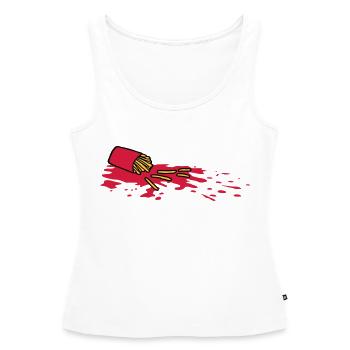 Tatort Pommes Frites - Frauen Premium Organic Tank Top - Weiß - Vorne - AI Model Female 172 light (172cm)