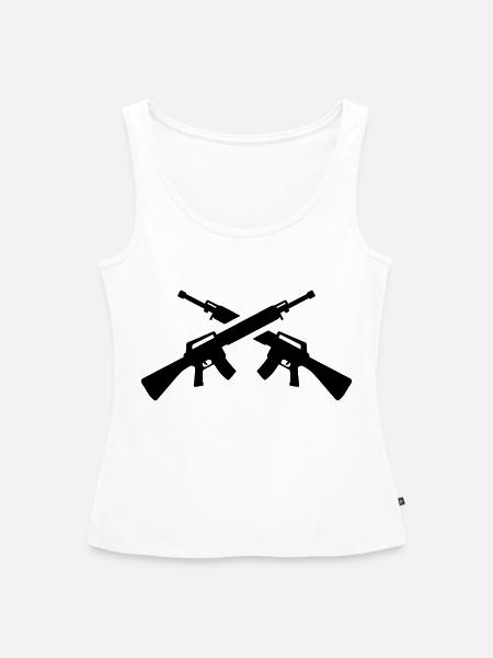 Gewehr - Frauen Premium Organic Tank Top - Weiß