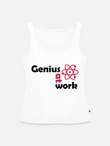 genius at work - Frauen Premium Organic Tank Top - Weiß