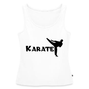 karate - Frauen Premium Organic Tank Top - Weiß - Vorne - AI Model Female 172 light (172cm)