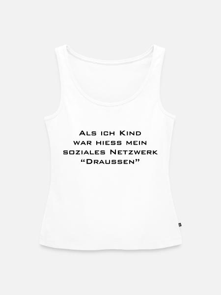 Draussen - Frauen Premium Organic Tank Top - Weiß