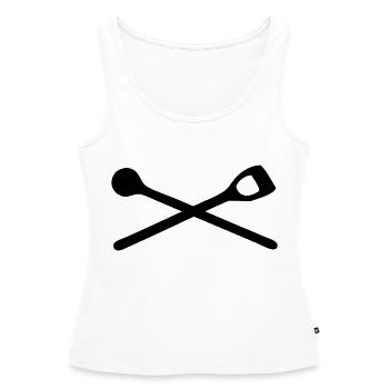 wooden spoon - Women’s Premium Organic Tank top - white - Front - AI Model Female 172 light (172cm)