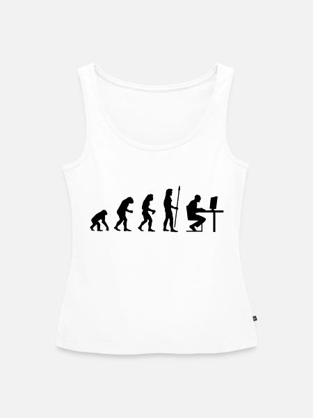 evolution_pc_3 - Frauen Premium Organic Tank Top - Weiß