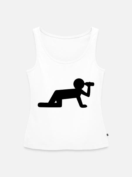 Drunk - Frauen Premium Organic Tank Top - Weiß