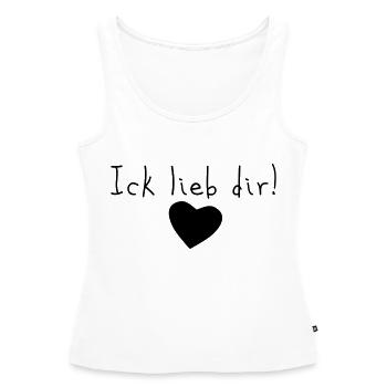 ick lieb dir - Frauen Premium Organic Tank Top - Weiß - Vorne - AI Model Female 172 light (172cm)