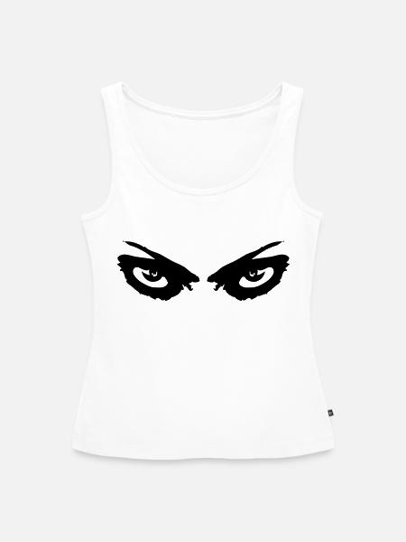 augen - Frauen Premium Organic Tank Top - Weiß