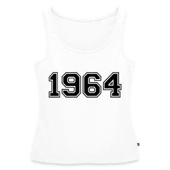 1964 - Débardeur bio Premium Femme - blanc - Devant - AI Model Female 172 light (172cm)