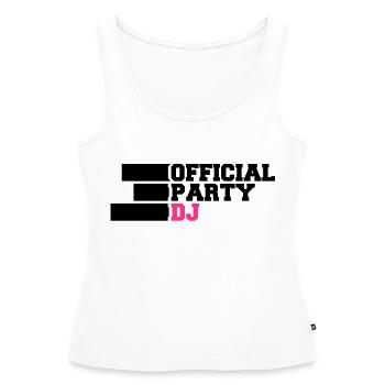 Parti officiel DJ - Débardeur bio Premium Femme - blanc - Devant - AI Model Female 172 light (172cm)