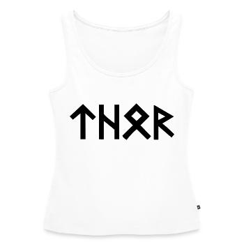 Thor Runen - Frauen Premium Organic Tank Top - Weiß - Vorne - AI Model Female 172 light (172cm)