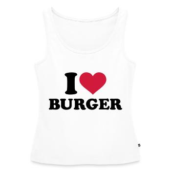 Burger - Frauen Premium Organic Tank Top - Weiß - Vorne - AI Model Female 172 light (172cm)
