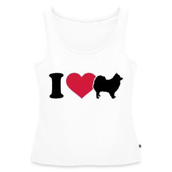 Spitz - Frauen Premium Organic Tank Top - Weiß - Vorne - AI Model Female 172 light (172cm)