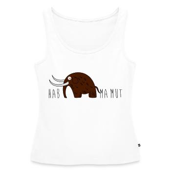 Mammut und Mut - Frauen Premium Organic Tank Top - Weiß - Vorne - AI Model Female 172 light (172cm)