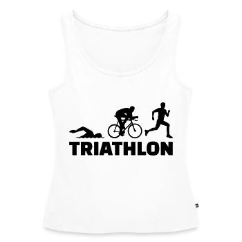 Triathlon - Débardeur bio Premium Femme - blanc - Devant - AI Model Female 172 light (172cm)