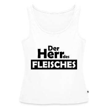 der herr des fleisches - Frauen Premium Organic Tank Top - Weiß - Vorne - AI Model Female 172 light (172cm)