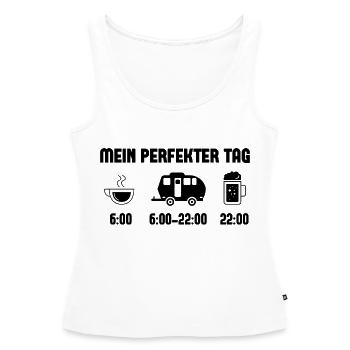 Mein Perfekt-Tag 2 - - Frauen Premium Organic Tank Top - Weiß - Vorne - AI Model Female 172 light (172cm)