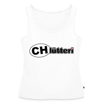 CHlütteri - Frauen Premium Organic Tank Top - Weiß - Vorne - AI Model Female 172 light (172cm)