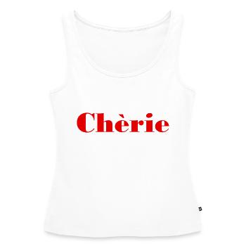 Chèrie - Liebling - französisch - Frankreich - Frauen Premium Organic Tank Top - Weiß - Vorne - AI Model Female 172 light (172cm)