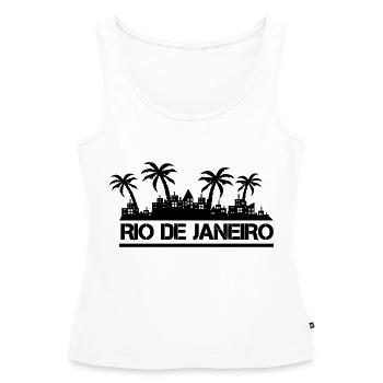 Rio de Janeiro - Débardeur bio Premium Femme - blanc - Devant - AI Model Female 172 light (172cm)