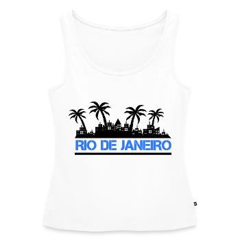 Rio de Janeiro - Débardeur bio Premium Femme - blanc - Devant - AI Model Female 172 light (172cm)