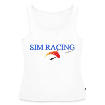SIM Racing - Débardeur bio Premium Femme - blanc - Devant - AI Model Female 172 light (172cm)