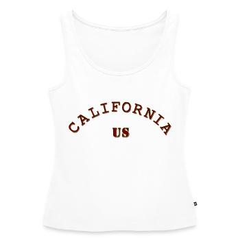 Kalifornien - Frauen Premium Organic Tank Top - Weiß - Vorne - AI Model Female 172 light (172cm)
