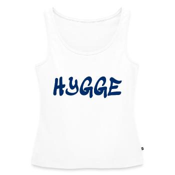 Hygge - Tradition danoise - Attitude face à la vie - Nice - Débardeur bio Premium Femme - blanc - Devant - AI Model Female 172 light (172cm)
