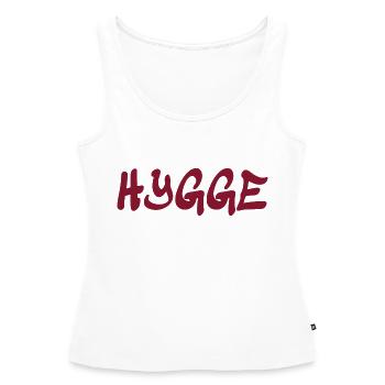 Hygge - Tradition danoise - Attitude face à la vie - Nice - Débardeur bio Premium Femme - blanc - Devant - AI Model Female 172 light (172cm)