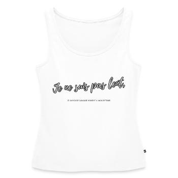 Lent - Débardeur bio Premium Femme - blanc - Devant - AI Model Female 172 light (172cm)