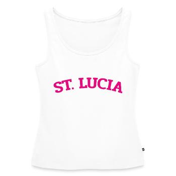 Saint Lucia - Castries - Karibik- West Indies - Frauen Premium Organic Tank Top - Weiß - Vorne - AI Model Female 172 light (172cm)