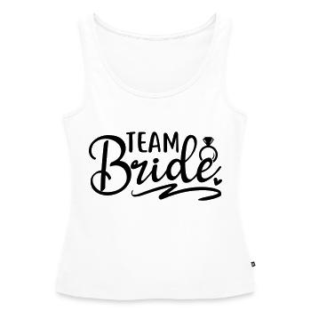 Team bride wedding bachelor JGA Party Abschluss - Frauen Premium Organic Tank Top - Weiß - Vorne - AI Model Female 172 light (172cm)