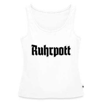 Ruhrpott - Pott - Bergbau - Kumpel - Ruhr - Shirt - Frauen Premium Organic Tank Top - Weiß - Vorne - AI Model Female 172 light (172cm)