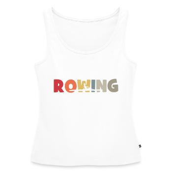Aviron - Aviron - Rameur - Aviron - Débardeur bio Premium Femme - blanc - Devant - AI Model Female 172 light (172cm)