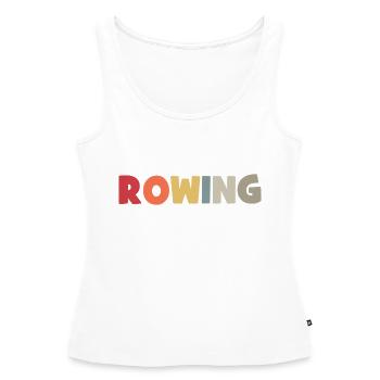 Aviron - Aviron - Rameur - Aviron - Débardeur bio Premium Femme - blanc - Devant - AI Model Female 172 light (172cm)