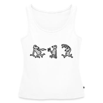 Lustige Affen - Frauen Premium Organic Tank Top - Weiß - Vorne - AI Model Female 172 light (172cm)