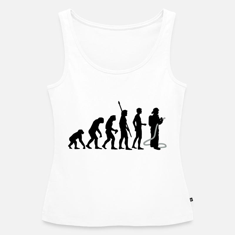 evolution_feuerwehr_b_2c - Women’s Premium Organic Tank top - white