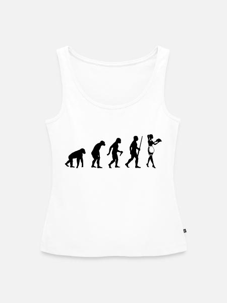 Waitress Evolution - Frauen Premium Organic Tank Top - Weiß