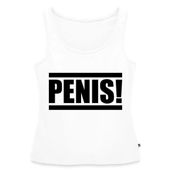 penis design - Frauen Premium Organic Tank Top - Weiß - Vorne - AI Model Female 172 light (172cm)