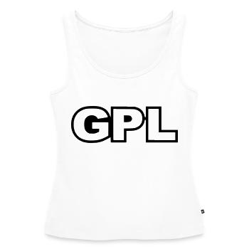 GPL - Débardeur bio Premium Femme - blanc - Devant - AI Model Female 172 light (172cm)