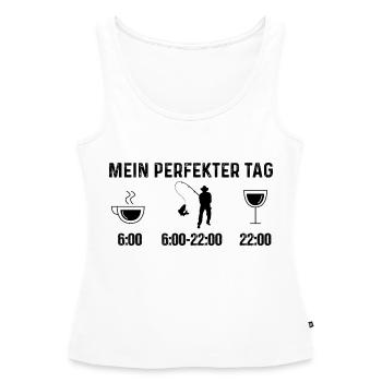 Mein Perfekt-Tag - (2) - Frauen Premium Organic Tank Top - Weiß - Vorne - AI Model Female 172 light (172cm)