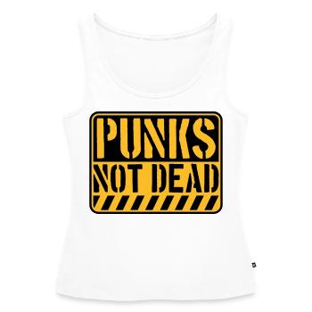 punks pas mort citation - Débardeur bio Premium Femme - blanc - Devant - AI Model Female 172 light (172cm)