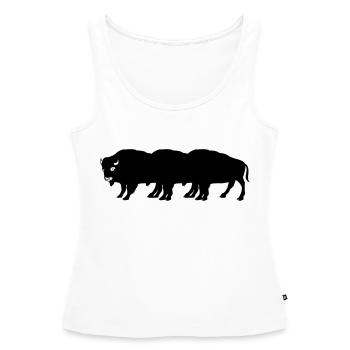 bisons - Frauen Premium Organic Tank Top - Weiß - Vorne - AI Model Female 172 light (172cm)