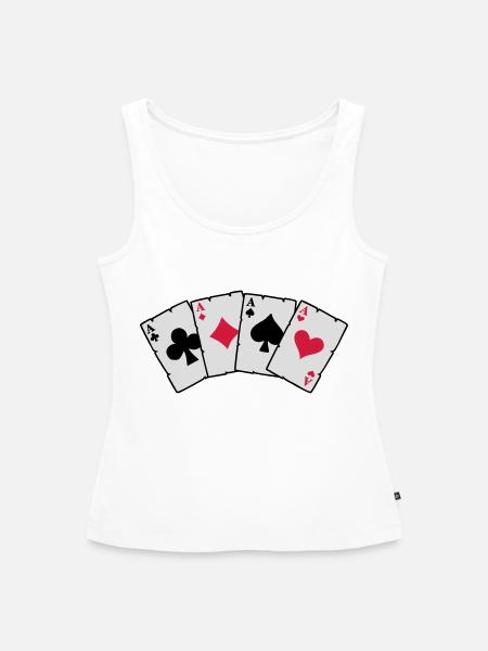 Poker Cards - Pokerkarten - Frauen Premium Organic Tank Top - Weiß