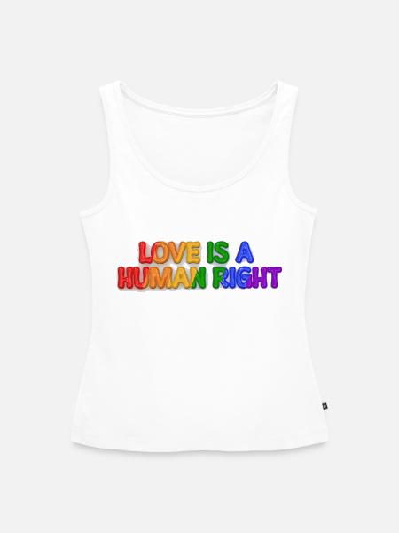 Pride Month Text 1 - Frauen Premium Organic Tank Top - Weiß