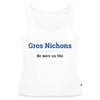Große , Mutter zu Tochter - Frauen Premium Organic Tank Top - Weiß - Vorne - AI Model Female 172 light (172cm)
