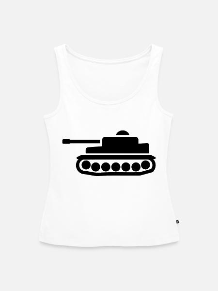 Panzer - Frauen Premium Organic Tank Top - Weiß