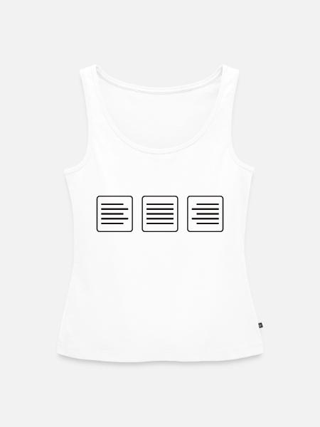 Textausrichtung - Frauen Premium Organic Tank Top - Weiß